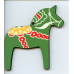 Green Dala Horse Magnet